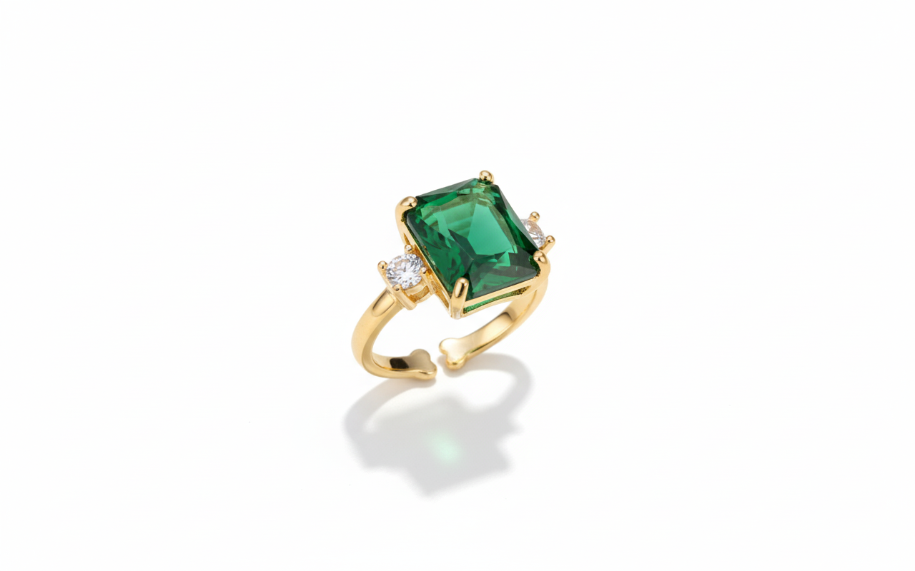 Bague Vert Printanier Luxe