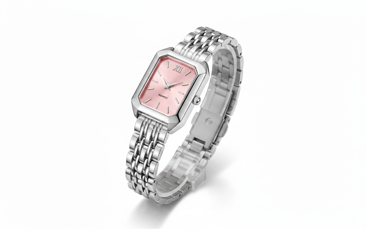 Montre Héritage Argent Rosé