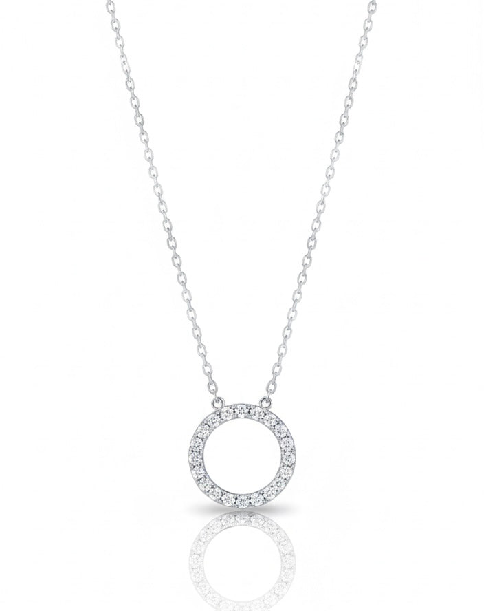 Collier Cercle Lune Diamant