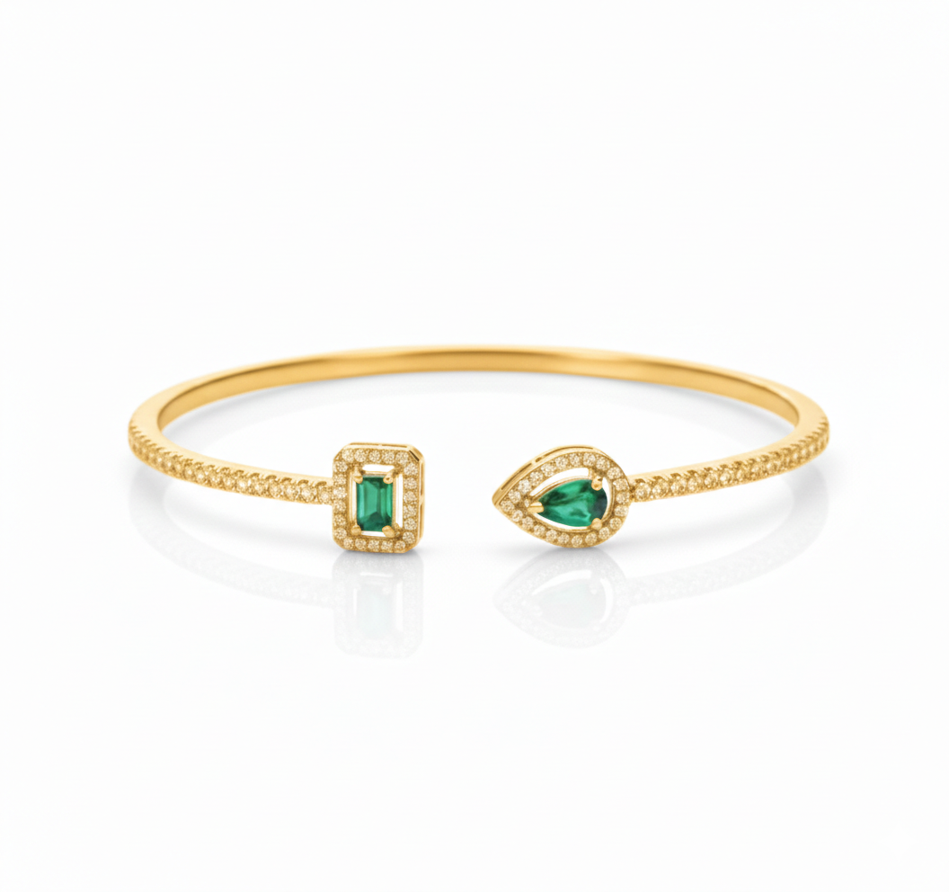 Bracelet Luna Émeraude Royale