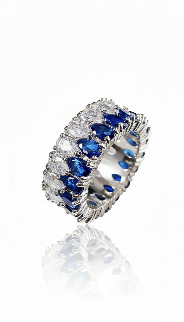 Bague Halo Bleu Mixt