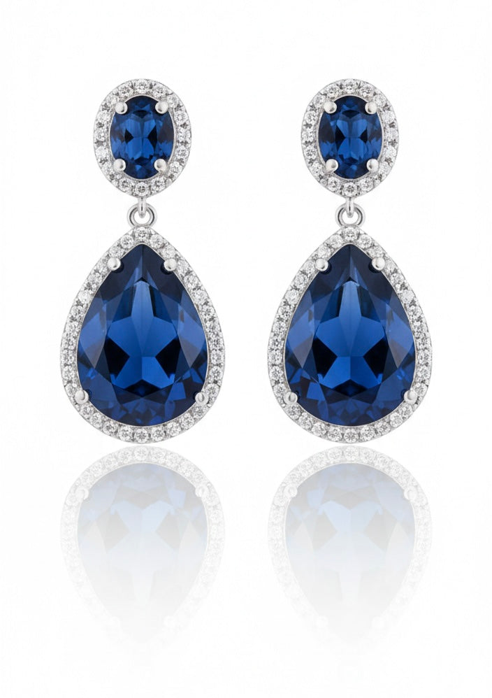 Boucles D'oreilles Duo Azur