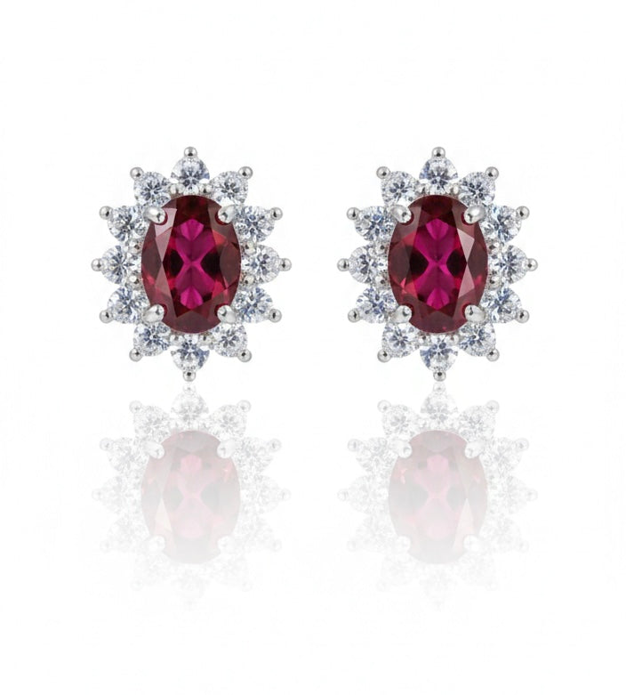 Boucles Rubis Flamboyant
