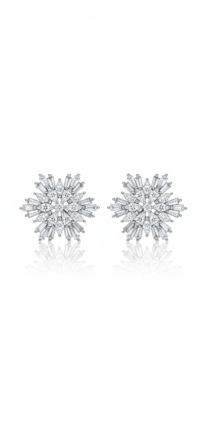 Boucles d'Oreilles Cristal d'Hiver