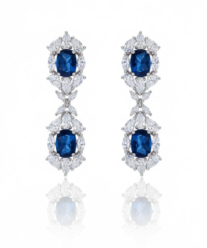 Boucles d'oreilles Duo Saphir