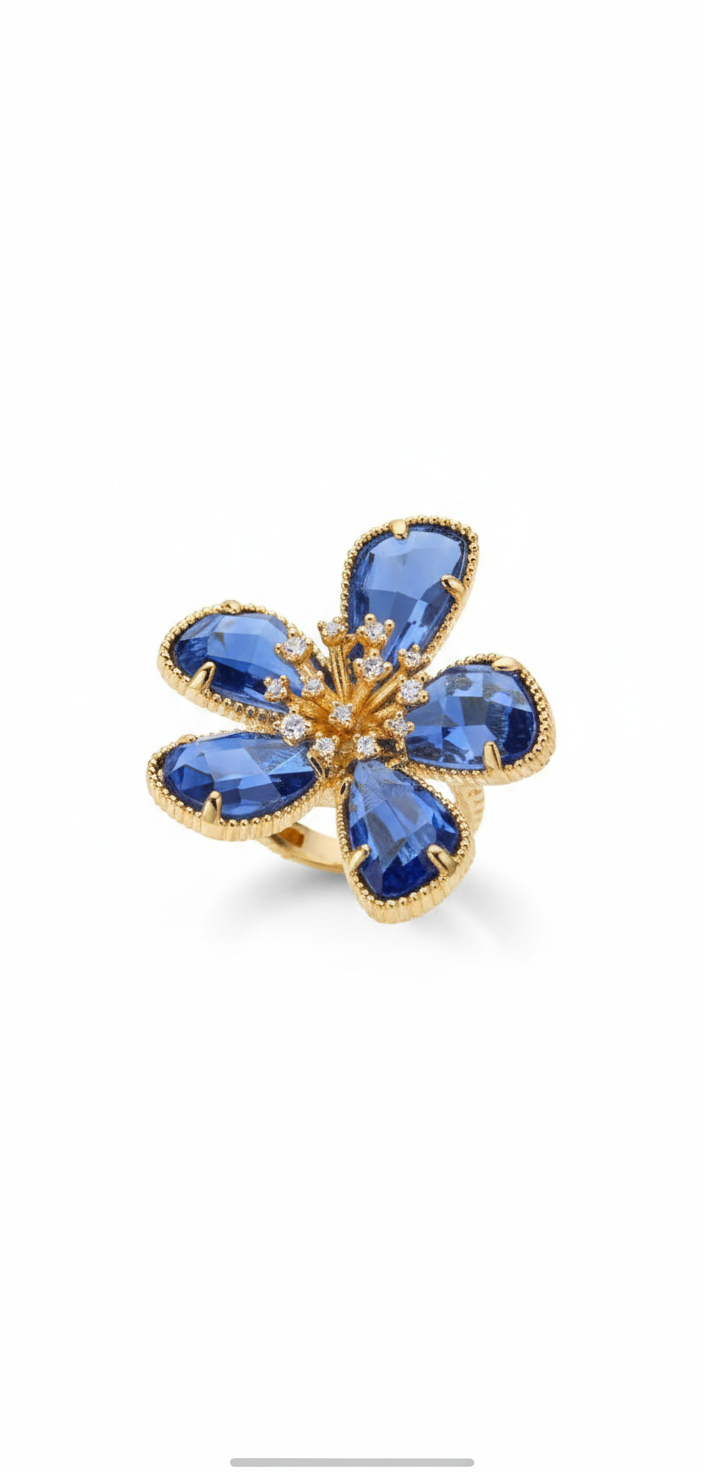 Bague Bleu Céleste Or
